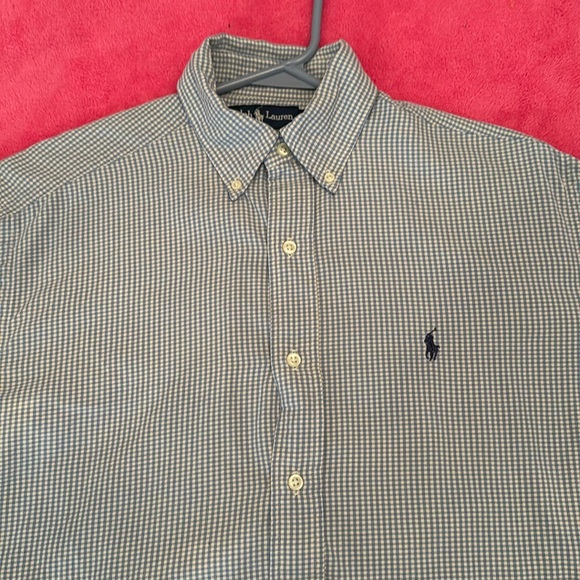 Ralph Lauren small Blake blue checkered 100% cotton - Picture 4 of 13
